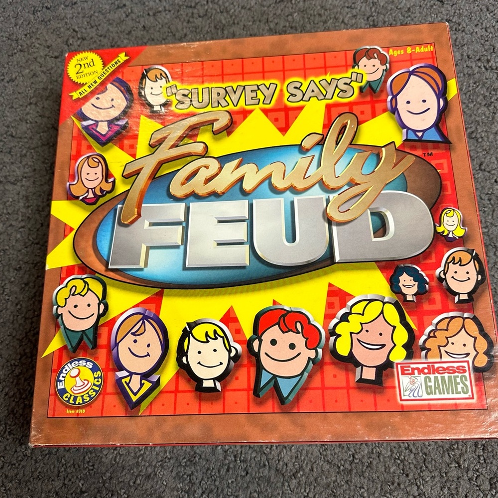 Family Feud Survey Says Board Game Endless Games 2002 Complete